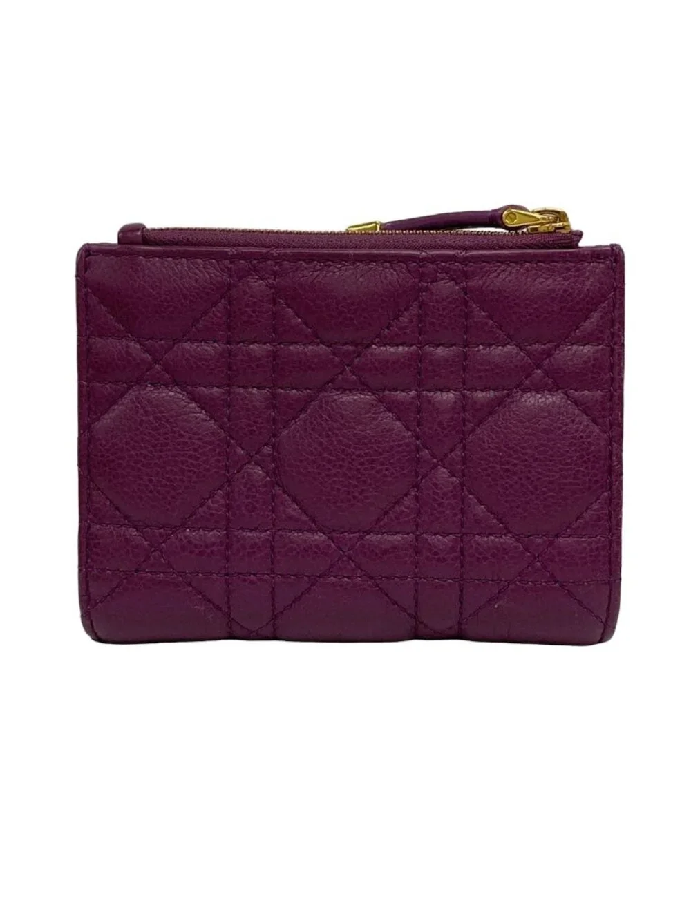Dior Bifold Wallet Lucaro Purple Leather